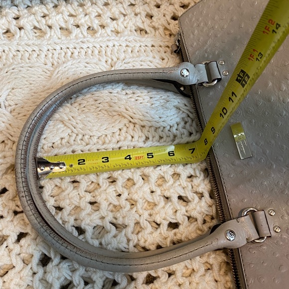 Kate Spade Bristol Drive Loden Embossed Ostrich Soft Taupe Leather Bag - Picture 12 of 16